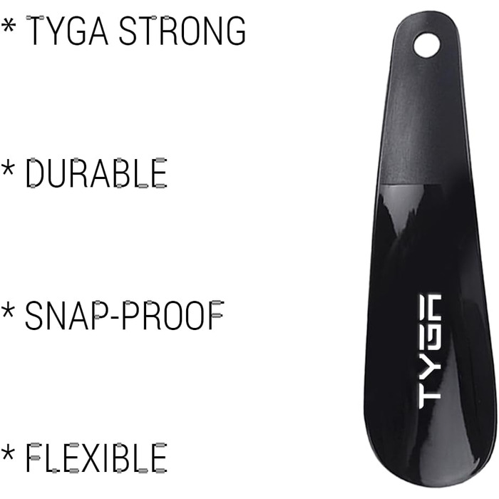 Чорний ріжок для взуття, універсальний - для всіх туфель, каблуків, черевиків і кросівок (лічильник - зручний для чоловіків, жінок