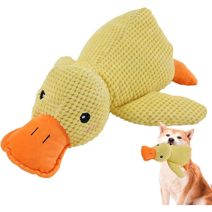 Заспокійлива качка для собак, іграшка для собак Calming Duck Іграшка Duck Toy for Calming Puppies - Duck, Soft Plush Dog Squeaky Toy for Chewing, Creative Plush Dog Toys for g