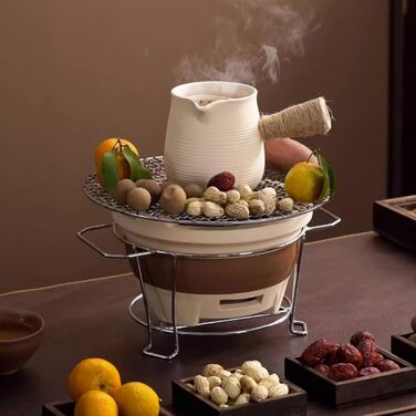 Вугільний гриль, вугільна піч Піч-гриль для заварювання чаю біля печі, чайна вугільна піч для кемпінгу на свіжому повітрі, походів, походів з рюкзаком, пікніків, барбекю. Середнього розміру.