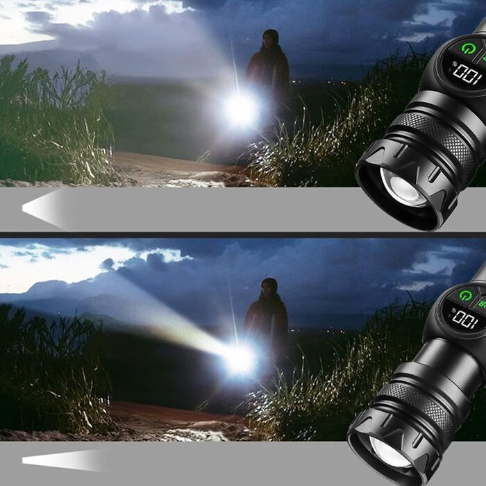 Міцний ліхтарик, багатофункціональний ручний ліхтарик, 4,2 x 17,6 см, міцний, ліхтарик на батарейках із ремінцем на зап&39ястя, аксесуар для роботи на свіжому повітрі, для походів, кемпінгу, полювання