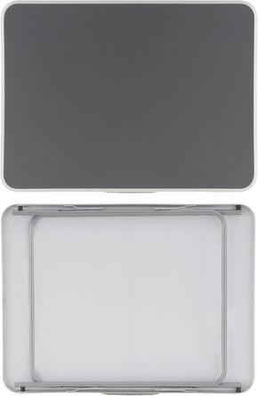 Складаний туристичний стіл Nexos Trading з ручкою для перенесення 80x60x70 см Складаний кемпінговий бічний столик антрацит Легкий, компактний, всепогодний столик-валіза