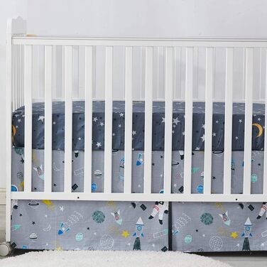 Комплекти постільної білизни для дитячого ліжечка Brandream Galaxy для хлопчиків, космічний дитячий набір із 3 предметів ковдра дл