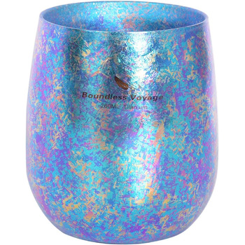 Безмежна подорож Титанова чашка Двошарова барвиста чашка Кемпінгова чашка для води Портативна дорожня кружка для чаю, вина, пива,