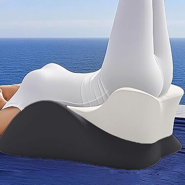 Універсальна подушка Liborah, подушка з кутом нахилу 27 для інтимної близькості, ергономічна подушка з піни з ефектом пам&39яті, чохол з бамбука, який можна прати, підтримка хребта та спини, ідеально підходить для сидіння та лежання (чорна)