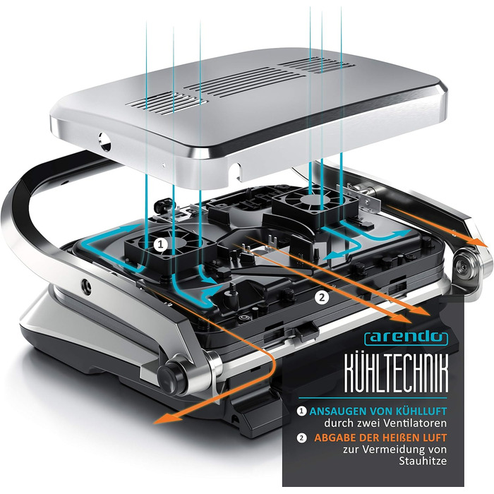 Контактний гриль Електричний гриль - Електричний настільний гриль - Бутербродниця - Мультигриль з цифровим управлінням 1900 Вт - 7 програм - Легко чиститься завдяки знімним пластинам - Нержавіюча сталь 1900 Вт B Срібло