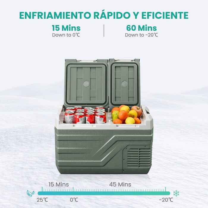 Л портативний електричний холодильник, автомобільний холодильник 12 В / 24 В постійного струму 100 240 Вольт змінного струму, подв