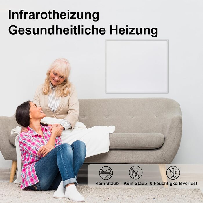 Інфрачервоний настінний обігрівач 350 Вт, інфрачервоний настінний обігрівач енергозберігаючий електричний променевий обігрівач із захистом від перегріву, електричний обігрівач для внутрішніх приміщень та ванних кімнат сертифікований TV 10-річна гарантія, 