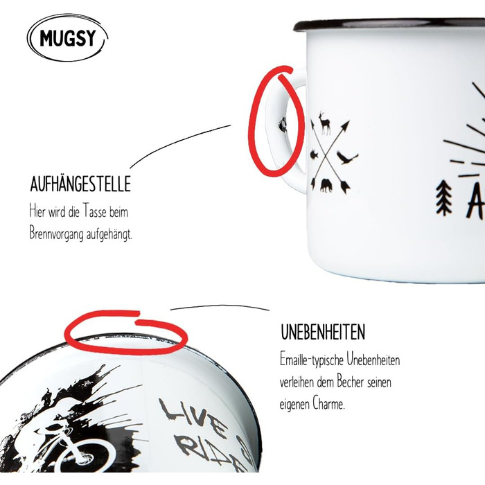 Емальована миска MUGSY, червона запіканка, гірський дизайн, емальований посуд, форма для духовки, для кемпінгу та активного відпочинку