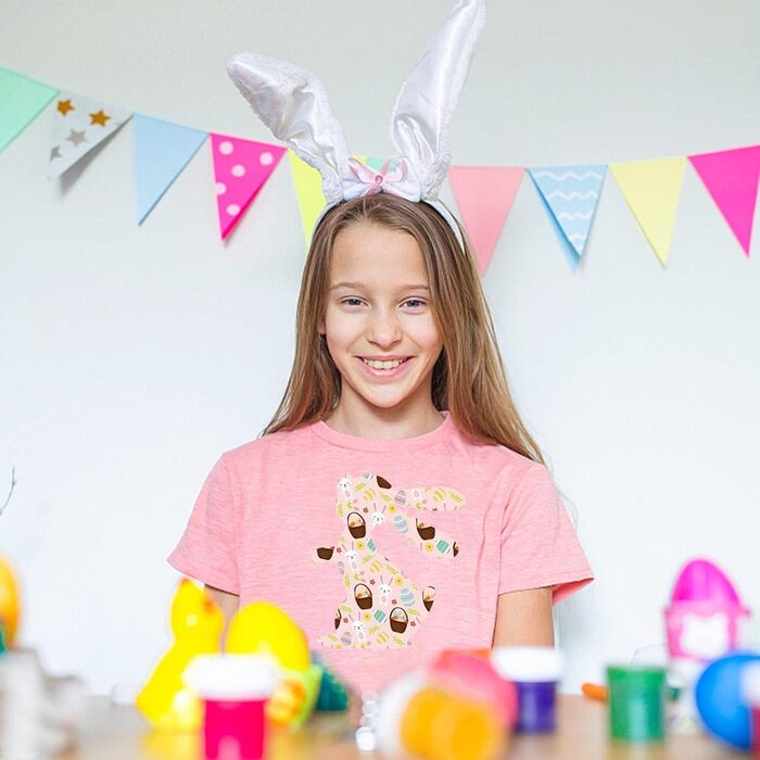 Вініл з теплопередачею - вінілова плівка 10 HTV Easter Bunny Motif Плівка для рукоділля HTV для прикраси футболок для рукоділля (C3), 12 шт., 10