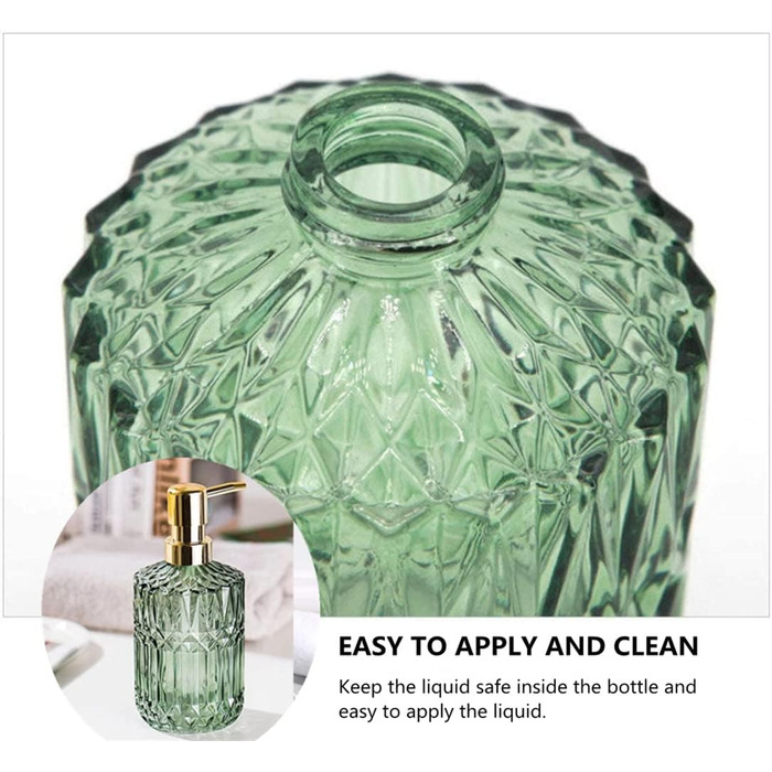 Дозатор для мила зі скла з рожевим золотом, пляшки для шампуню для наповнення, дозатор для мила скляний з насосом, дозатор зі скла