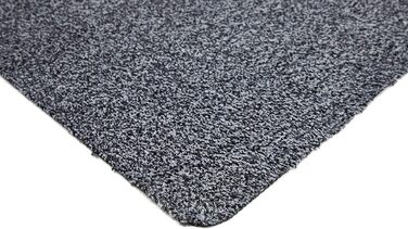 Килимок для дверей andiamo Amadis, килимок для очищення для внутрішніх та критих зовнішніх приміщень, можна прати, виготовлений з бавовни з нековзною підкладкою, 50 x 150 см, темно-сірий, сірий, 50 x 150 см (прямокутний), Amadis