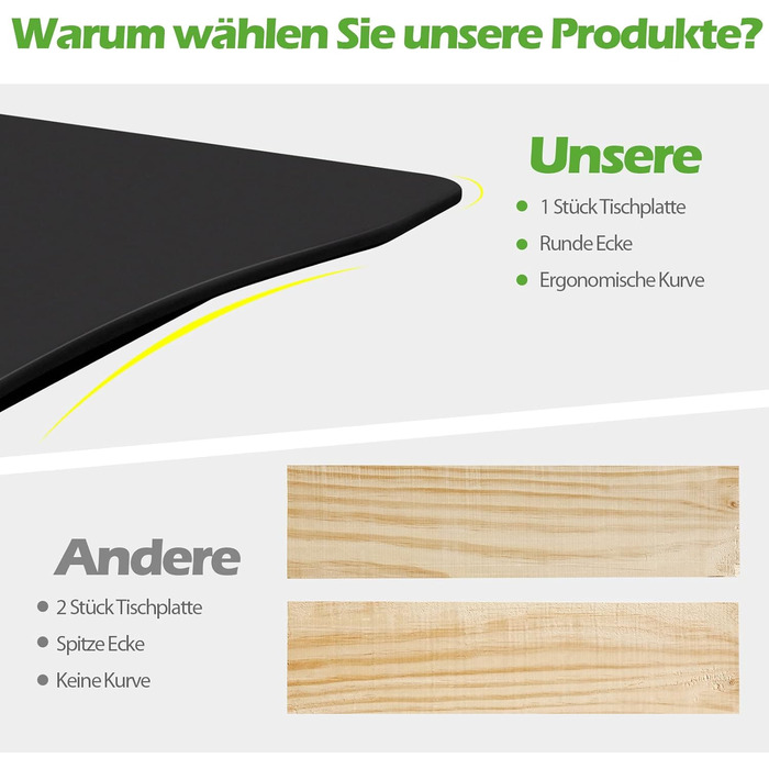 Комп'ютерний стіл COSTWAY регулюється по висоті від 70-107 см, мобільний стіл на коліщатках, стіл для ноутбука на коліщатках з 2 г