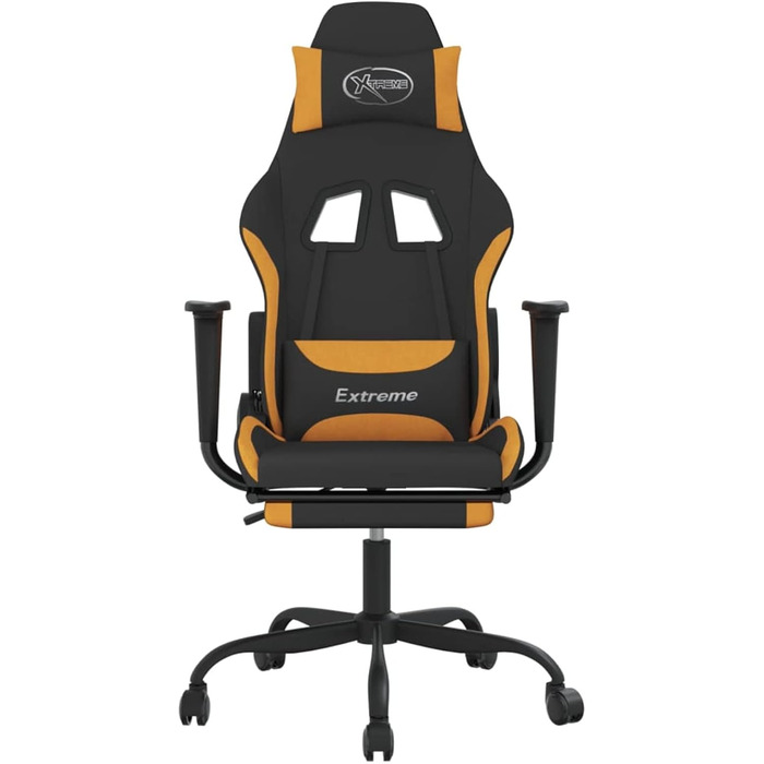 Ігрове крісло з підставкою для ніг, крісло для ПК, ігрове крісло, крісло для геймерів, крісла для домашнього офісу, крісла для ігор, крісло для PlayStation, комп&39ютерне крісло, чорно-помаранчева тканина