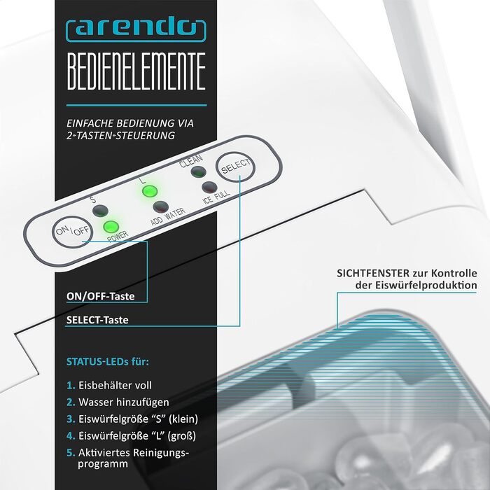 Машина для виробництва кубиків льоду з нержавіючої сталі - Переможець тесту 2021 - Виробник кубиків льоду з нержавіючої сталі - Машина для виготовлення кубиків льоду - Машина для виробництва кубиків льоду - з охолодженням - Розміри кубиків льоду маленькі,