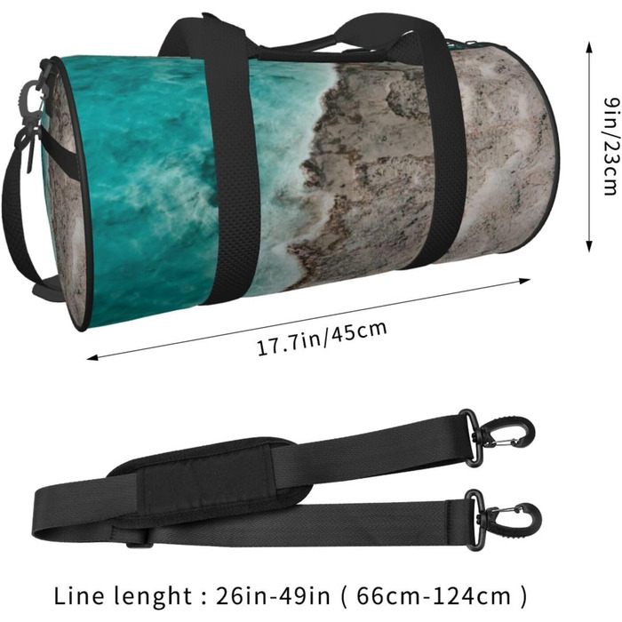 Спортивна сумка, дорожня сумка, стильний принт для пляжу, сумка на нічліг, чорна, універсальний розмір, сумка для подорожей