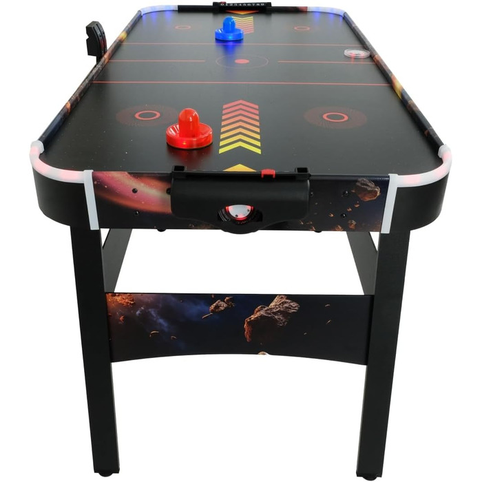 Світлодіодний стіл для аерохокею від FASports, аерохокей для дітей/підлітків віком від 8 років, стіл для аерохокею з повітряними штовхачами та шайбами, що світяться Solar Fury 138x67x82 см