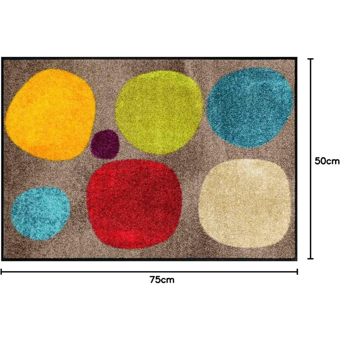 Килимок Salonloewe, поліамідний, різнокольоровий, 50x75 см (прямокутний)