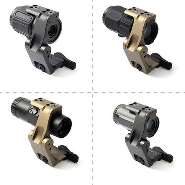 Тактичне кріплення збільшувальної лінзи WLXW FTC з важелем швидкого зняття висота 2,26 дюйма/2,91 дюйма, складне, алюмінієві збільшувальні лінзи G33/G43/G45 з ЧПК (чорні, 2,91) 2,91 чорний