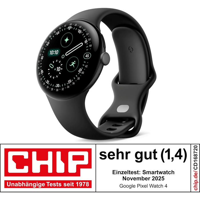 Мм) смарт-годинник Android із вигнутим дисплеєм, відстеженням фітнесу та підтримкою Gemini матово-чорний алюмінієвий корпус спортивний ремінець Obsidian Wi-Fi матово-чорний / Obsidian 41 мм, 4 (41