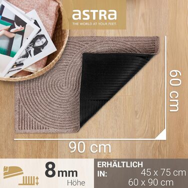 Килимок для вулиці Astra, нековзкий - водонепроникний килимок для входу та балкону - міцний килимок для дверей 60x90 см бежевий 60 x 90 см (прямокутний) бежевий