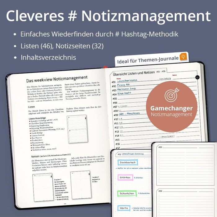 Бізнес-планувальник weekview 2026 A5 Професійний персональний органайзер та планувальник успіху Тижневе та щоквартальне планування, річні цілі, бізнес-інструменти, сторінки для нотаток (чорний, класичний) Класичний чорний