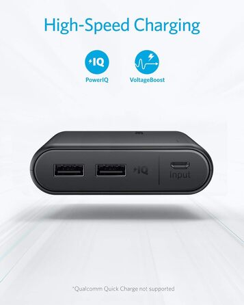 Та інші смартфони, 13000mAh Powerbank External Battery 2-Port 3A with PowerIQ and Voltage Boost Technology for iPhone XS Max/XR/XS/X/8/8Plus/7/6s/6, Samsung Galaxy S8