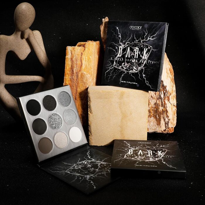 Палітра тіней Docolor Black Smokey Palette (9 відтінків)