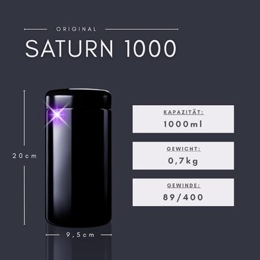 Елегантна скляна банка для зберігання ANCEVIA фіолетового кольору 1000 мл герметична ємність для зберігання з кришкою Банки для зберігання Miron, кришки, що закручуються, скляні контейнери з кришками, наприклад, для рису, мюслі, горіхів, кави, чаю та трав