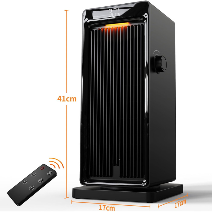 Тепловентилятор OMISOON 2000 Вт, енергозберігаючий безшумний тепловентилятор ECO, керамічний нагрівач PTC електричний з коливанням