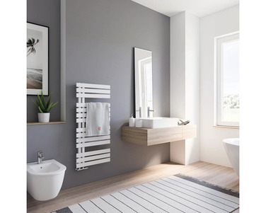 Дизайнерський радіатор SCHULTE Breda 1060x500 мм, альпійський білий, підключення знизу праве