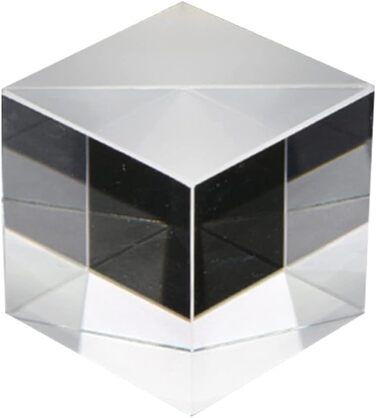 Підходить для викладання фізики та декорування, 50 50 50 мм оптичний скляний призматичний куб, 9 Optical Crystal Photography Prism