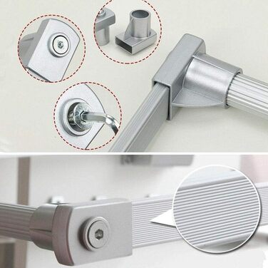 Розсувна вішалка для одягу Nisorpa, регульована, 8901210 мм, вішалка для одягу, велика розсувна вішалка для одягу, система зберігання з м&39яким поверненням та алюмінієвою штангою, компактна, вантажопідйомність 20 кг