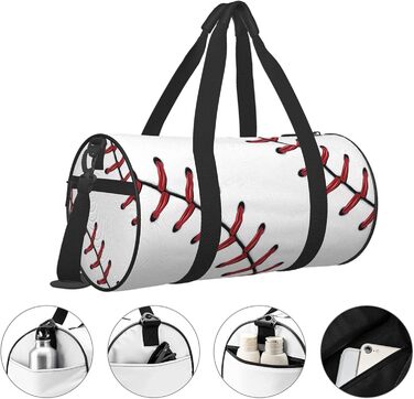 Спортивна дорожня сумка Baseball Lace, для фітнесу та подорожей, велика місткість, унісекс, ідеальна для коротких поїздок та вихідних