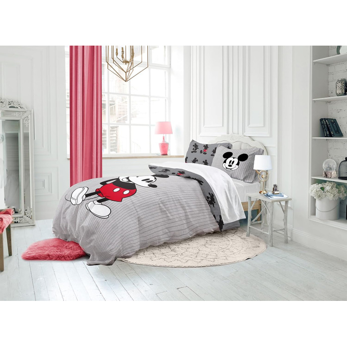 Смугастий - комплект підковдри на одну особу, включаючи наволочку 50 х 70 см, теплий бавовняний комплект постільної білизни