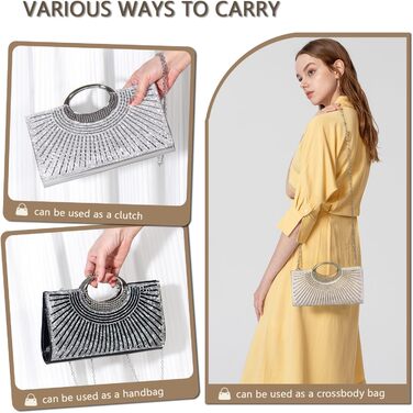 Вечірня сумка Pahajim для жінок, блискуча маленька сумка зі стразами, елегантна сумка-клатч через плече для весілля, вечірки, побачення, золота