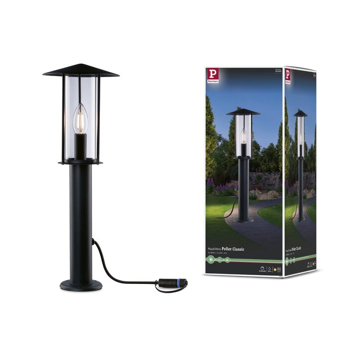 Світловий стовп Paulmann Plug & Shine LED Classic, 3000K, антрацит, сучасний стиль, висота 50 см