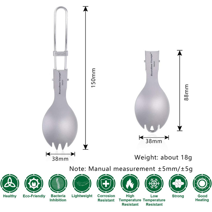 Кемпінгові столові прибори 2 в 1 ложка Виделка Портативний посуд для подорожей на відкритому повітрі Невеликий легкий столовий пос