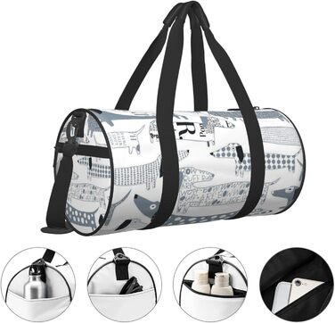 Містка дорожня сумка для подорожей, легка та довговічна, чудовий подарунок для походів, відпустки, ділових поїздок та іншого, з милим таксою, універсальний розмір