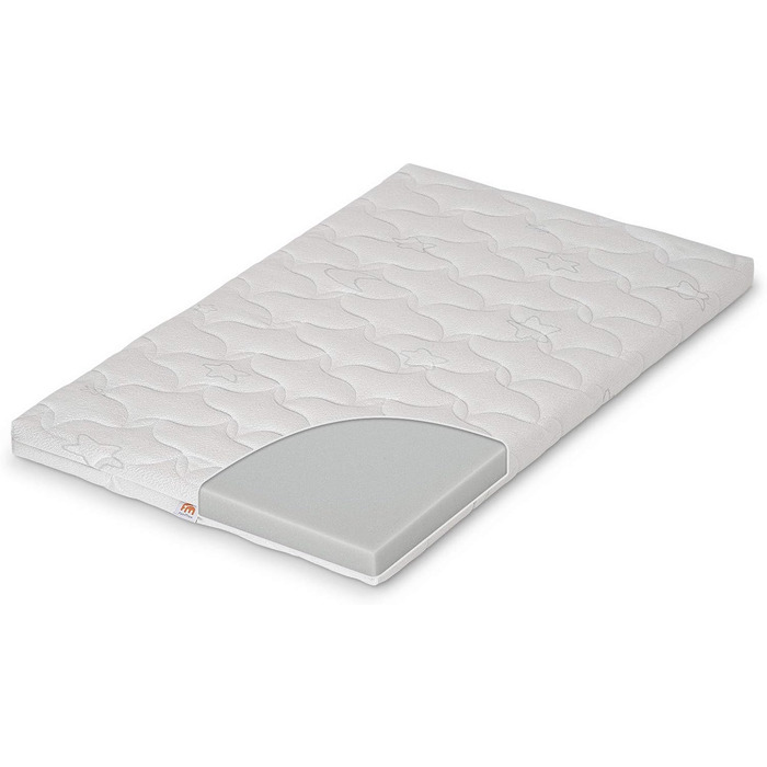 Дитяче ліжечко FabiMax Baby Bed Spring Bed, сертифіковане TV 2022, масив бука сірого/натурального кольору, вкл. комфортний матрац (без бортика)