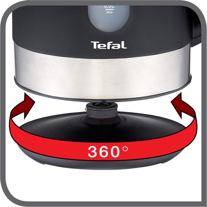 Електричний чайник Tefal 3045386354184 KO330830, нержавіюча сталь, 1,7 літра, чорний/сріблястий