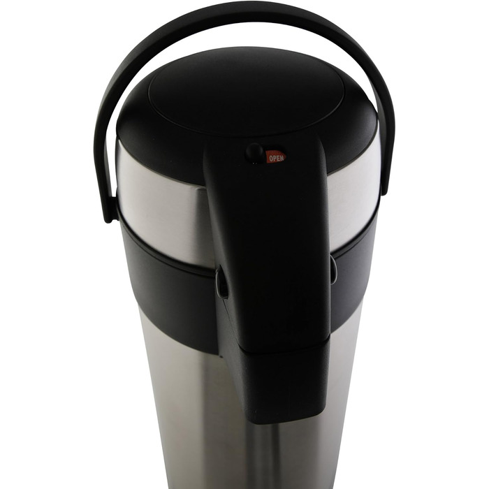 Аеропот Axentia сріблястого кольору, помповий горщик з нержавіючої сталі, об&39єм приблизно 5 л, 19 x 19 x 45 см, одинарний