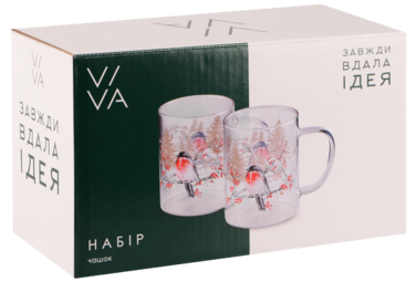 Набір чашок Viva NY Winter Bird, 2х400 мл (7109513)