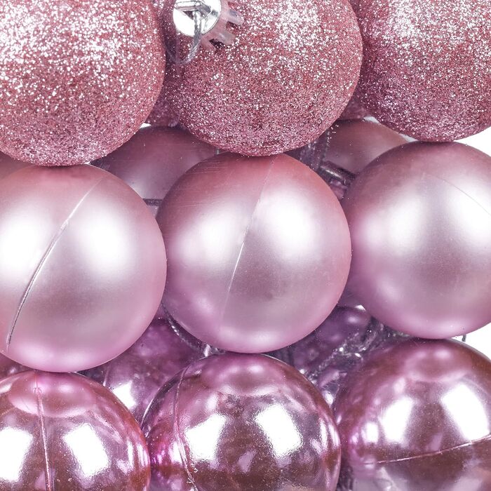 Різдвяні кульки набір із 100 шт рожеві Relaxdays