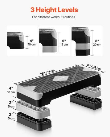 Платформа для аеробних вправ VEVOR сірого кольору