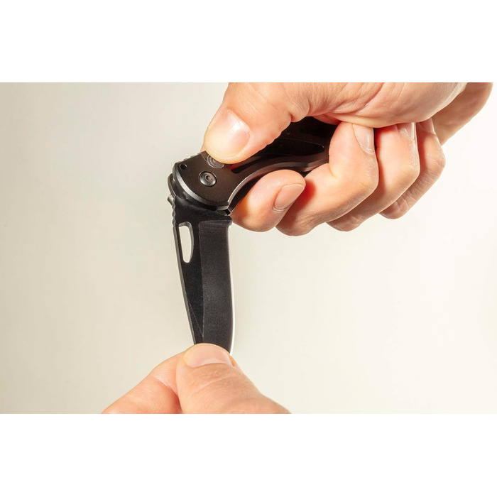 Ніж для відпочинку зі складним гладким лезом I 4288000 I Універсальний ніж для відпочинку для хобі та кемпінгу, чорний прямий клин