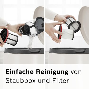 Акумуляторний пилосос Bosch Unlimited Series 6 BKS6111P, акумуляторний вертикальний пилосос, без мішка, легкий, гігієнічний фільтр