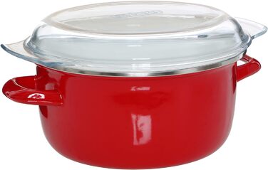 Фритюрниця Premier Housewares 102114 Deep Fryer, емальована, 5 літрів, червона, 33 x 27 x 16 см Червона фритюрниця