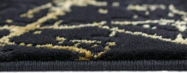 Килим для вітальні сучасний килим для вітальні мармуровий вигляд чорне золото розмір 240 x 340 см