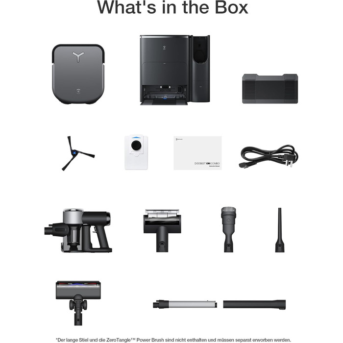 Робот-пилосос ECOVACS DEEBOT X2 Combo з функцією миття підлоги 8700 Па з ручним пилососом, подвійне автоматичне спорожнення, систе