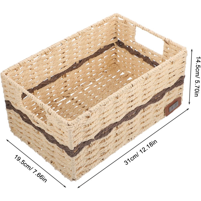 Кошик для зберігання соломи Тканий контейнер для зберігання Кошики для зберігання морської трави Кошик для зберігання в сільському стилі Менеджер для зберігання стелі Настільний папір 0,00X0,00X0,00CM хакі